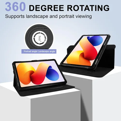Vista 3 de E NET-CASE Funda para Xiaomi Redmi Pad 2 Pro/Pad Pro (2025/2024) de 12.1 pulgadas con soporte para bolígrafo S, a prueba de golpes, carcasa trasera