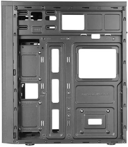 Vista 2 de Tacens 2FERROX, ATX Semi-Tower PC Case, ventilador lateral de 4.7 in, rejilla delantera, acero, negro