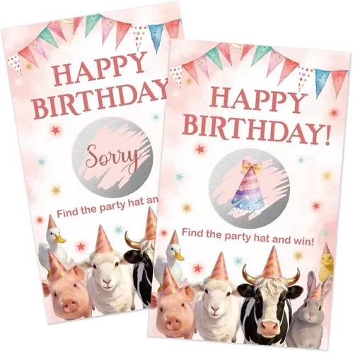 Vista 13 de Haizct 50 tarjetas rascadoras de feliz cumpleaños 40, juego retro para raspar de radio para amantes de la música, suministros de fiesta de regreso a