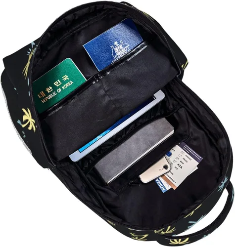 Vista 5 de Palmeras Mochila Casual de Gran Capacidad Ligero Ajustable Para Hombre Para Mujer, Palmeras 42