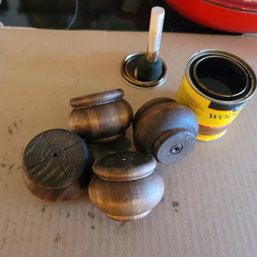 Vista 8 de Patas de madera para muebles de 2 pulgadas, patas de repuesto de madera maciza sin pintar, patas de gabinete/escritorio/sofá/estantería Bun Feet
