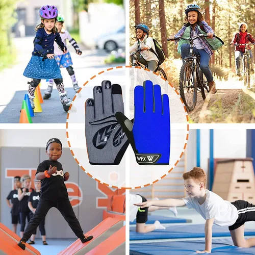 Vista 6 de Guantes de ciclismo para niños pequeños de 8 a 12 años, guantes de jardinería, guantes de ciclismo para niños de 8 a 12 años, guantes de ciclismo