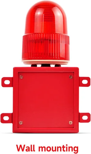 Vista 8 de Alarma industrial de sonido y luz - LED estroboscópica luz de advertencia cuerno fuerte sirena de seguridad al aire libre 25W 120dB DC12V
