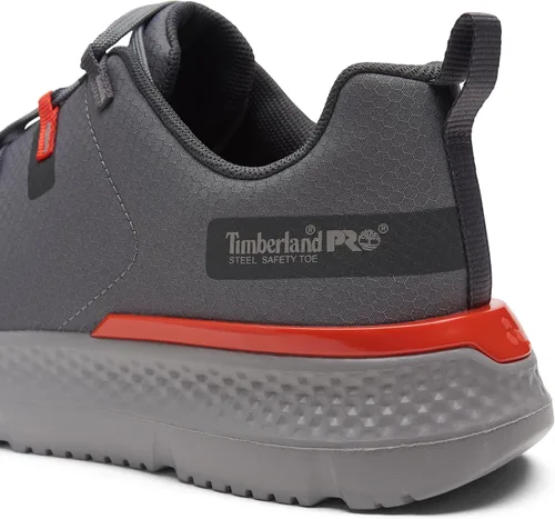 Vista 3 de Timberland PRO Intercept - Zapatos de trabajo deportivos industriales con punta de seguridad 2-Gris/Rojo