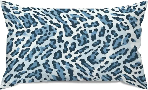 Vista 36 de Fundas de almohada con estampado de leopardo y guepardo negro y marrón, 12 x 18 pulgadas, fundas de cojín de granja para sofá, sala de estar