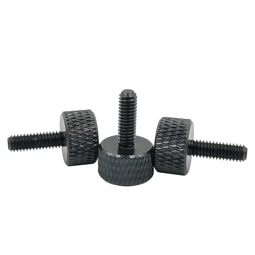 Vista 10 de Tornillos moleteados de aluminio M4, multicolor, 20 piezas (M4 x 0.236 in, negro)