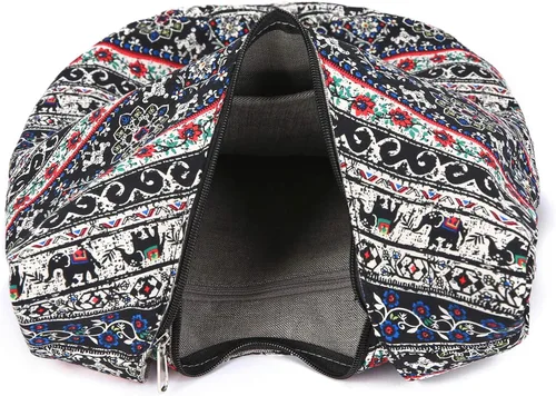 Vista 166 de Bolsa de hombro para mujer, de lona en estilo hippie/bohemio para llevar cruzada al hombro, disponible en diferentes colores y estampados