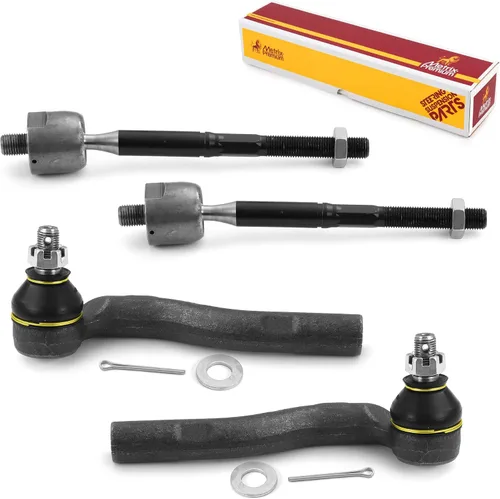 Vista 120 de Metrix Premium Chassis Parts - Kit de 4 piezas de extremos de barra de acoplamiento frontal exterior e interior compatible con Nissan Pathfinder