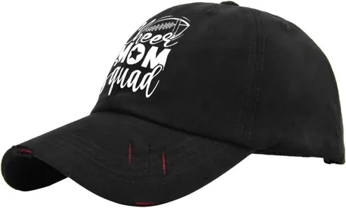 Vista 2 de Gorro de golf con texto en inglés "Cheer Mom", color negro, para hombres, regalos para novios, gorras de béisbol