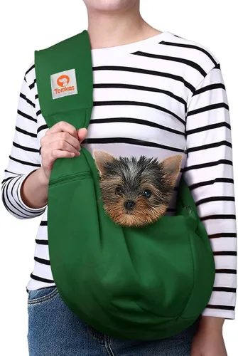 Vista 30 de TOMKAS - Transportador de perros estilo canguro para perros pequeños (negro, para mascotas de 2 a 7 libras)