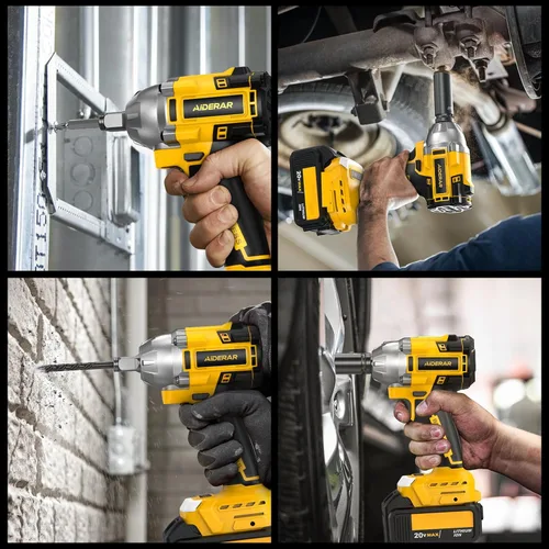 Vista 4 de Llave de impacto inalámbrica para batería DeWalt, 500 Nm (369 pies-libras) pistola de impacto sin escobillas de 1/2 pulgada y 1/4 pulgadas