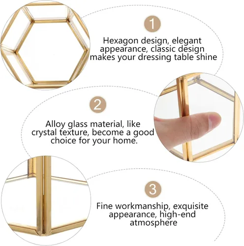 Vista 7 de ARTIBETTER Soporte para brochas de maquillaje de cristal, organizador de cosméticos de acrílico para almacenamiento de tocador, organizador