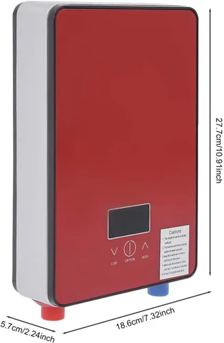 Vista 2 de Calentador de agua instantáneo sin tanque de 6500 W, calentador de agua eléctrico para debajo del fregadero con pantalla LED, calor rápido de 3