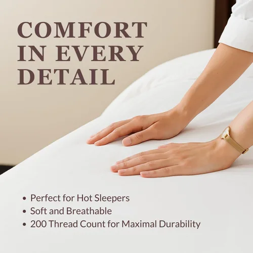 Vista 5 de Superity Luxurious Hotel Quality Funda de edredón tamaño individual – 100% algodón suave y cómodo – Diseñada para edredón tamaño individual – 200