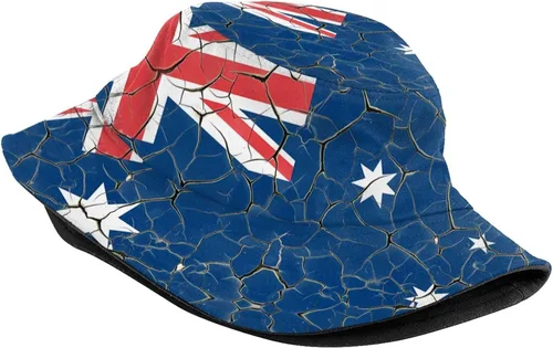 Vista 2 de Sombrero de pescador de bandera australiana para mujeres y hombres, sombrero de pescador para exteriores