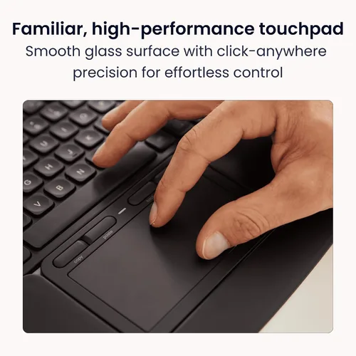 Vista 3 de Contorno táctil: panel táctil ergonómico con cable para Windows 10 y 11, trackpad de cristal multitáctil y de alta precisión, clic en cualquier