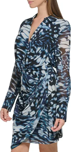 Vista 2 de Calvin Klein Blusa de manga larga con estampado frontal duradero para mujer