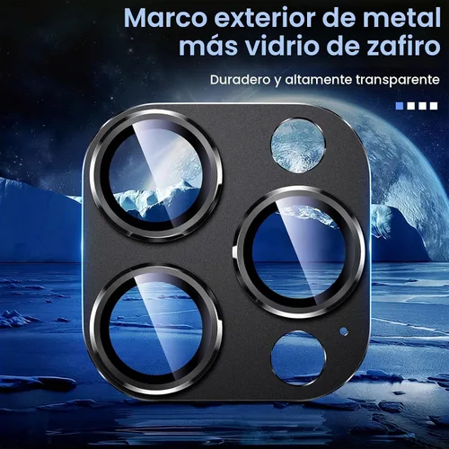 Vista 4 de Uyiton para iPhone 13 Pro/iPhone 13 Pro Max Protector de Lente de Cámara, [Fuerte Adhesión] [Protección contra Caídas] Cubierta de Cámara Posterior