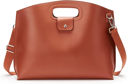 Vista 9 de KALIDI Bolso de Mensajero de 16 Pulgadas, Elegante, de Cuero Vegano, Maletín Bandolera, para Laptop de 15.6 Pulgadas, Bolso de Negocios, Trabajo