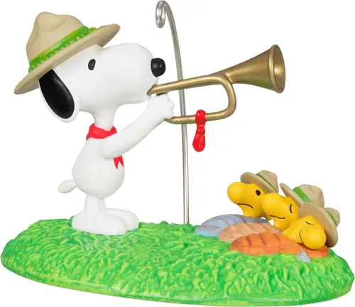 Vista 8 de Hallmark Keepsake Adorno de Navidad de Mesa 2025, La Pandilla de Snoopy Feliz Navidad, ¡Charlie Brown! con Luz y Sonido, Regalos para Fans de Snoopy