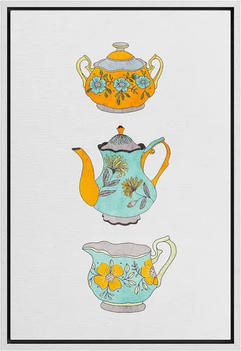 Vista 27 de SIGNWIN Lienzo enmarcado para pared, arte ornamental de neón fino, tazas de té, comida y bebida, ilustraciones culturales, arte moderno, elegante