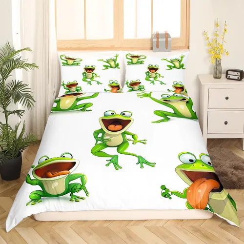 Vista 22 de Feelyou - Juego de funda de edredón con estampado floral de rosas - Juego de ropa de cama con flores románticas para dormitorio de niños, niñas