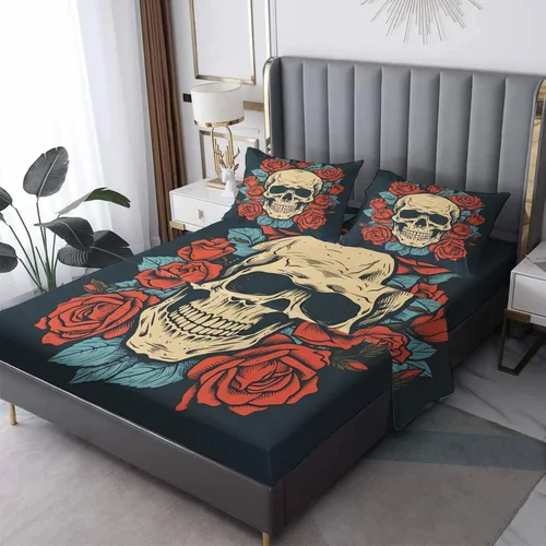 Vista 18 de Juego de sábanas tamaño individual con águila calva, sábanas de cama de águila, microfibra suave y bolsillo profundo y sábanas estampadas sin