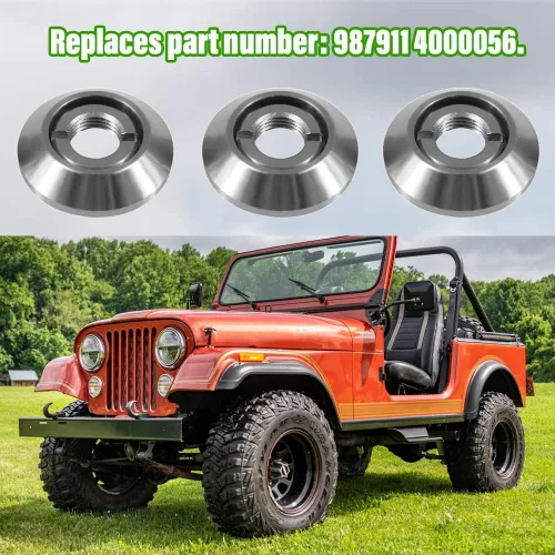 Vista 3 de Juego de tuercas de bisel para interruptor de salpicadero para Jeep CJ5 CJ7 CJ8 987911 4000056 1972-1986