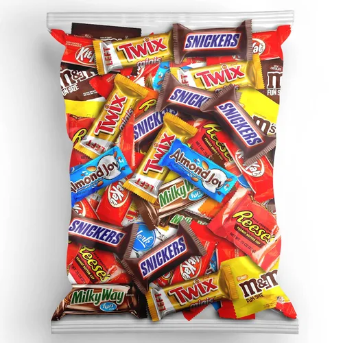 Vista 3 de Caramelos de chocolate a granel envueltos individualmente – Mezcla de dulces de chocolate a granel – Caramelos surtidos – Caramelo de piñata – Bolsa