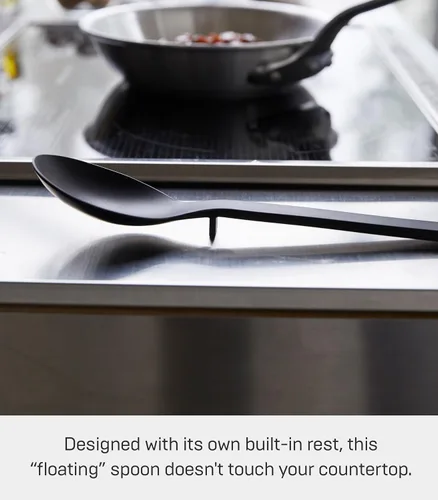 Vista 2 de Yamazaki Home Tower - Cuchara de cocina de silicona, higiénica con soporte de herramientas integrado, diseño limpio flotante, silicona