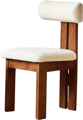 Vista 14 de Sillas de comedor modernas tapizadas, sillas de cocina con marco de madera maciza, silla de sala de estar, cómodo soporte de respaldo alto para sala