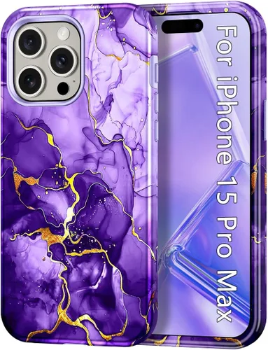 Vista 20 de CASEFIV Funda compatible con iPhone 11, patrón de mármol 3 en 1, resistente a prueba de golpes y caídas, cuerpo completo, policarbonato duro