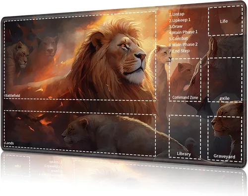 Vista 35 de Tapete de juego para MTG Card Playmat con zona, tapete de juego para MTG TCG de 24 x 14 pulgadas, tapete de juego antideslizante para tablero