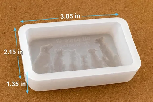 Vista 2 de All Paws Matter - Molde de silicona, jabón, cera de yeso, resina de arcilla de 5 onzas para perros y gatos
