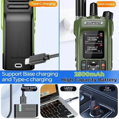 Vista 8 de BAOFENG DM32 DM-32UV DMR Radio Walkie Talkies de largo alcance Radio digital bidireccional Radio jamón de alta potencia de 10 W