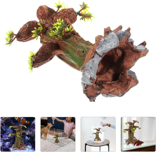 Vista 8 de POPETPOP Árbol de musgo simulado Plantas acuáticas Plantas acuáticas Plantas de decoración de peceras Plantas para peceras Plantas de acuario
