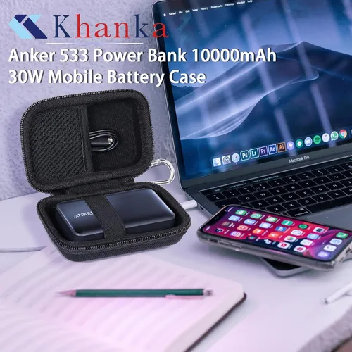 Vista 9 de khanka Funda de viaje rígida de repuesto para Anker 533 Power Bank/Anker Nano Power Bank, cargador portátil de 10000 mAh (PD 30 W máx. Leistung)