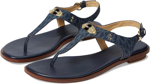 Vista 4 de Michael Kors Sandalias planas Mk Plate para mujer