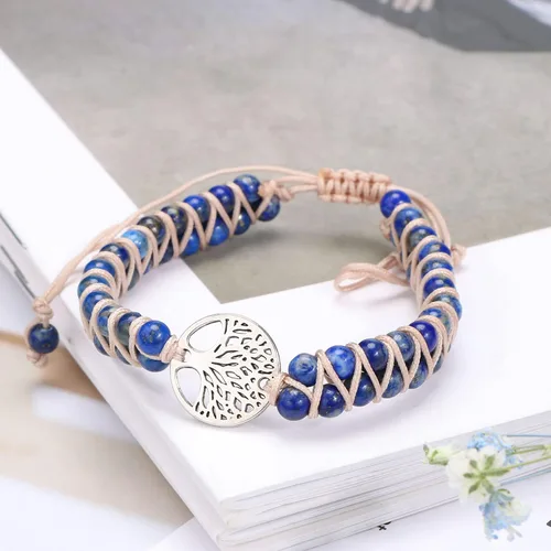 Vista 4 de JoycuFF Pulseras de piedra natural para hombres y mujeres, regalos de pareja para novia, novio, esposa, marido, joyería de amistad para él o ella