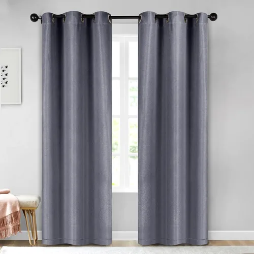 Vista 17 de Superior Cortinas opacas, aisladas, cortinas con bloqueo solar para dormitorio, sólidas, texturizadas, ventana de sala de estar, tejido térmico