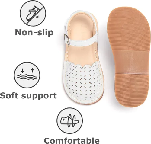 Vista 189 de THEE BRON Sandalias cómodas para niñas, zapatos para niños, sandalias rellenas