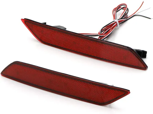 Vista 9 de iJDMTOY Lentes rojas 60-SMD LED Reflector de parachoques compatibles con Honda Civic Sedan 2013-2015, funciona como faros antiniebla traseros