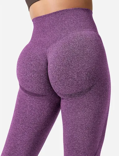 Vista 5 de YEOREO Leggings de entrenamiento sin costuras para mujer, pantalones de yoga con contorno de sonrisa de cintura alta