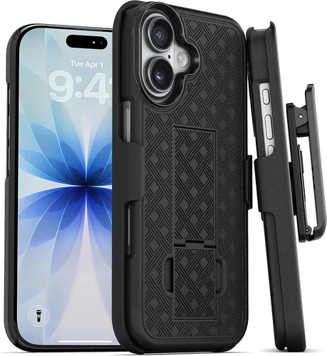 Vista 26 de MOTIVE Funda para iPhone 14, funda con clip para cinturón para Apple iPhone 14, funda protectora delgada y resistente a prueba de golpes con soporte