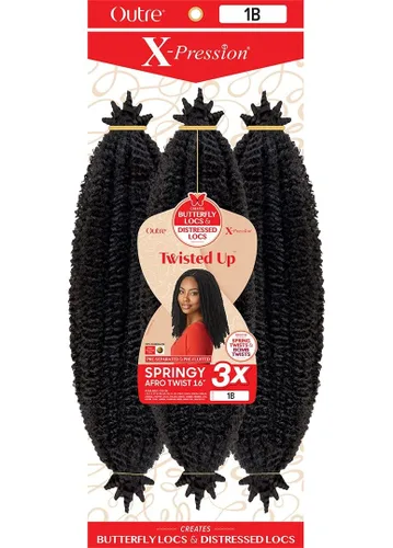 Vista 4 de Outre Xpression Twisted Up Springy Afro Twist - 12" 1b