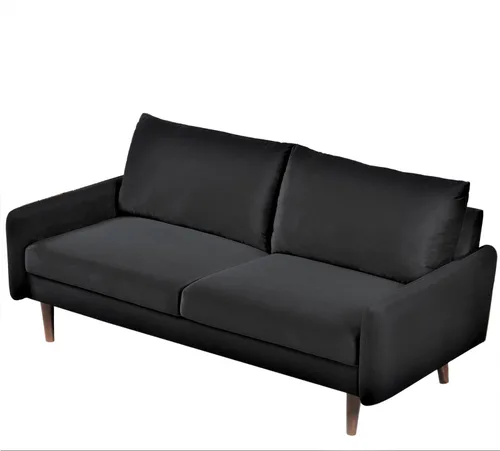Vista 3 de Container Furniture Direct Kent - Sofá de terciopelo para salas de estar modernas y espacios compactos, cómodo sofá de 3 plazas, muebles de estudio
