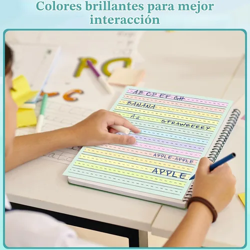 Vista 4 de 50 hojas de papel de escritura a mano de 0.5 pulgadas de ancho de línea