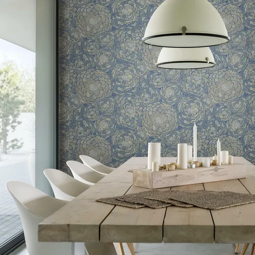 Vista 10 de RoomMates RMK12109WP - Papel tapiz para despegar y pegar, color gris Zen Dahlia