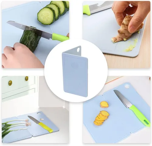 Vista 7 de Tabla de cortar plegable a prueba de corte Tabla de picar para cortar verduras, frutas, carne y otros alimentos