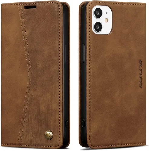 Vista 111 de QLTYPRI Para iPhone Air Case Wallet Con Tarjetero, Vintage PU Cuero Kickstand Cierre Magnético A Prueba De Golpes Folio Libro Funda Para IPhone 17